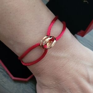 Elegant Red and Gold Bracelet